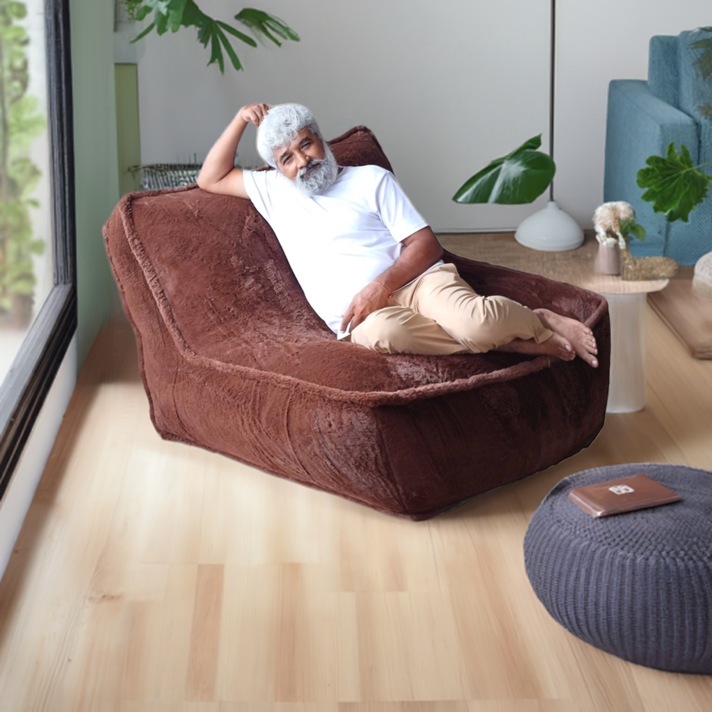 Mollismoons Luxury Fur Bean Bag couches Chair Jumbo Size bean