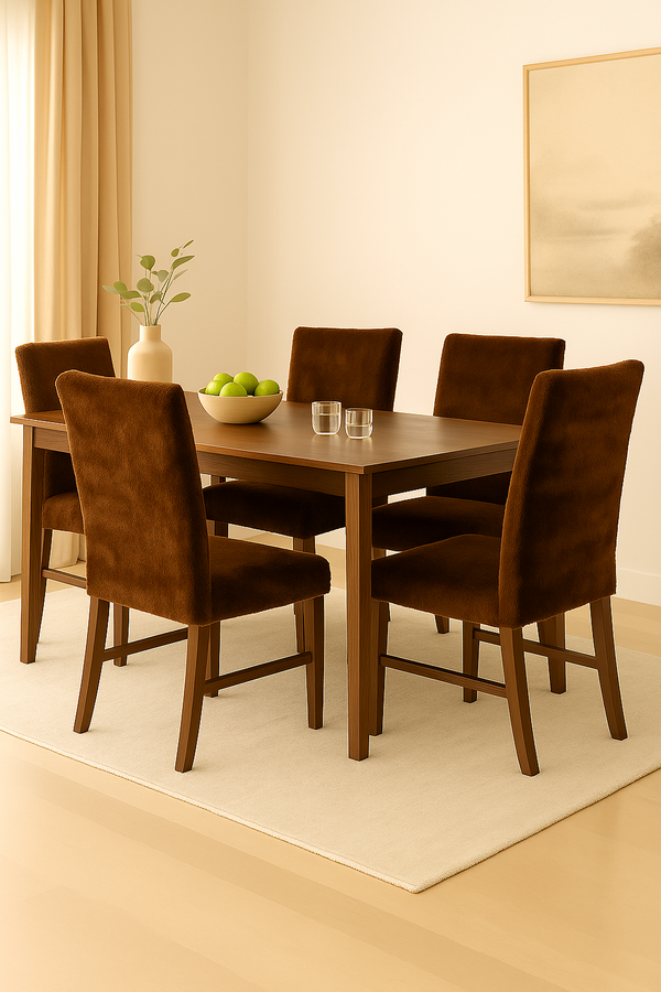 Cozy Faux Fur Dining Chair Cover – Stretchable, Washable & Luxury Finish