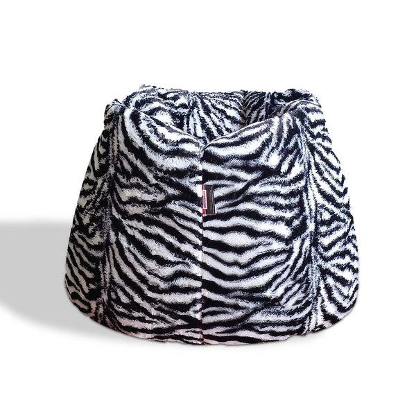 Mollismoons Bean Bag Chair/Animal Printed XXXL /Premium Luxury Fur Bean Bag Furry/Washable / 6 Month Warranty/for Adults & Kids Limited Addition Stock (Zebra Animal Print)