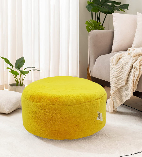 Floor Cushions for sitting on the floor round shape Pouf Ottoman Poof Seat pouffe Puffy for Foot Rest Stool for Living Room